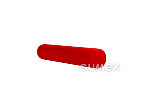 Polyurethanstab PU44, 20mm (21,6mm), lenght 250mm, 65°ShA, PU,-30°C/+80°C, rot, 